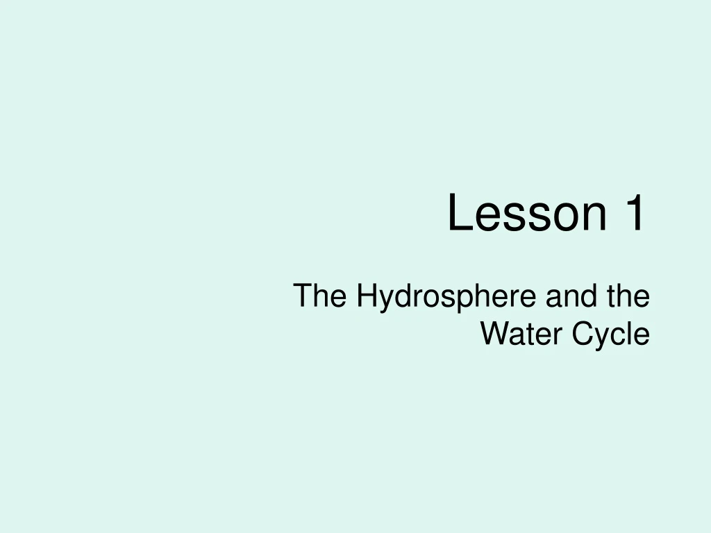 lesson 1 n.