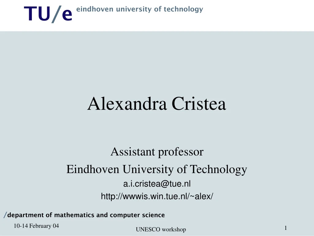 alexandra cristea n.