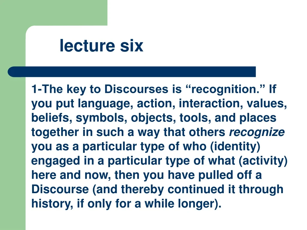 lecture six n.