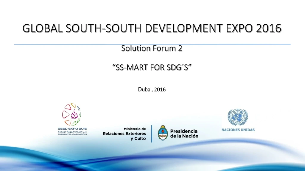 global south south development expo 2016 solution forum 2 ss mart for sdg s d ubai 2016 n.