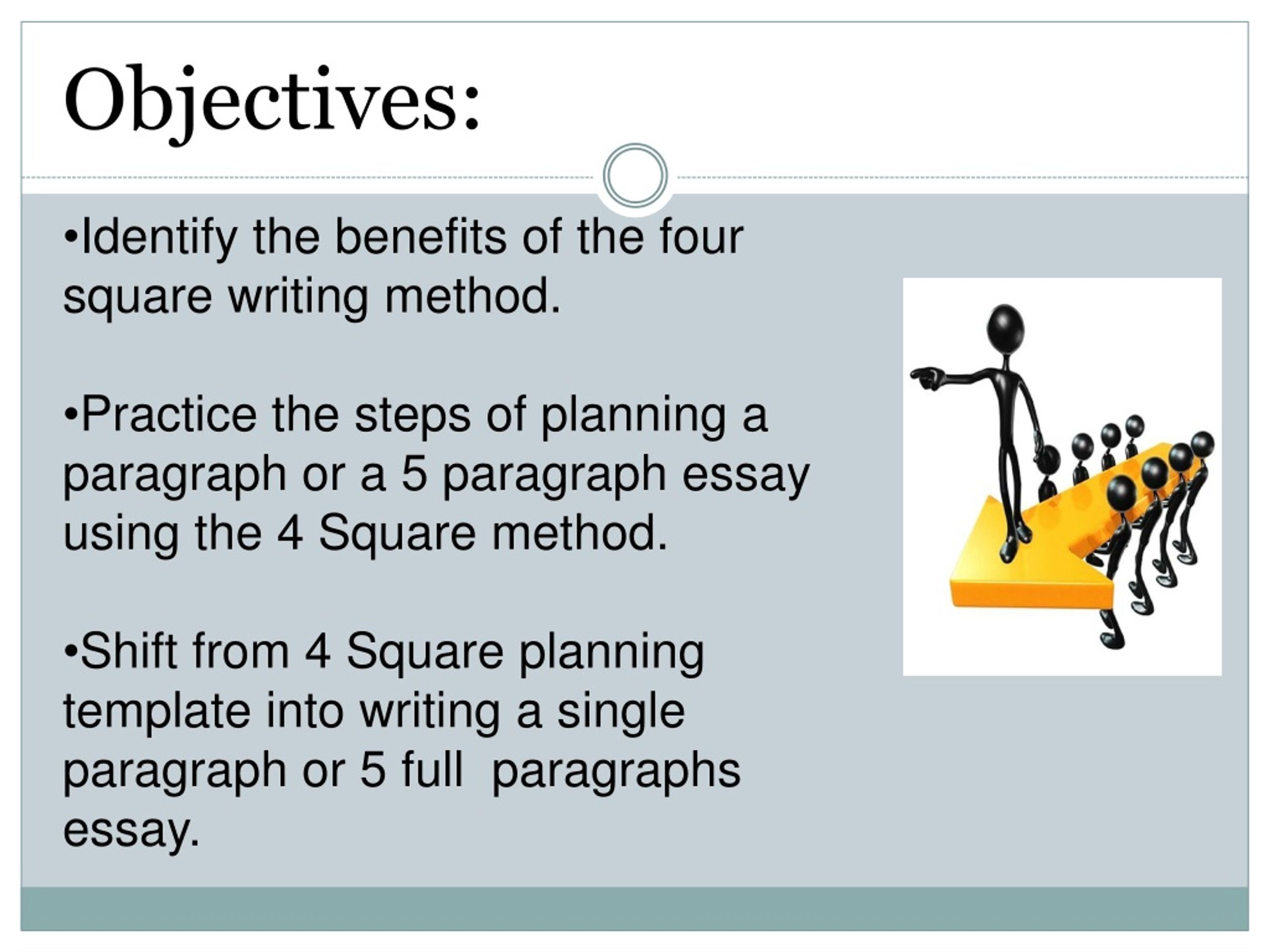 4 Square Writing Template