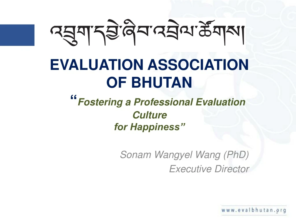 evaluation association of bhutan fostering a professional evaluation culture for happiness n.