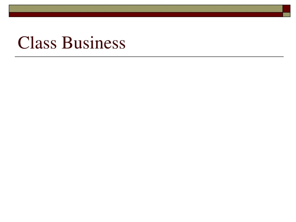 class business n.