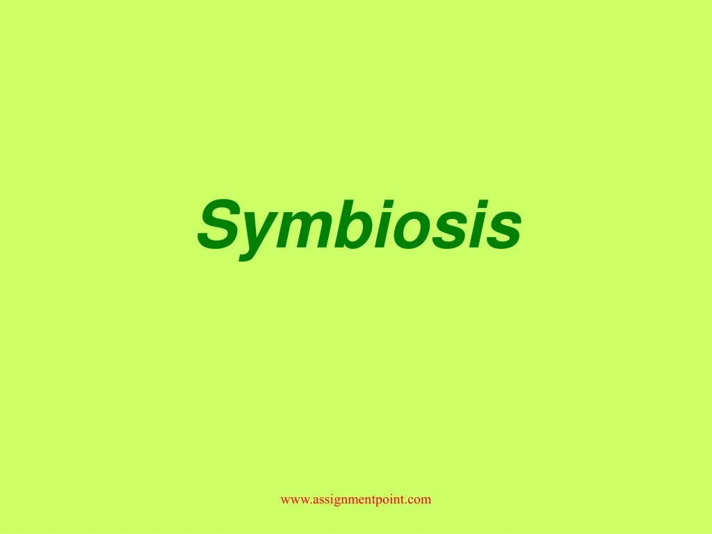 symbiosis n.