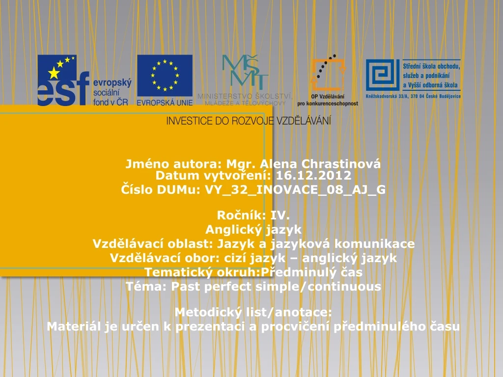 jm no autora mgr alena chrastinov datum vytvo n.