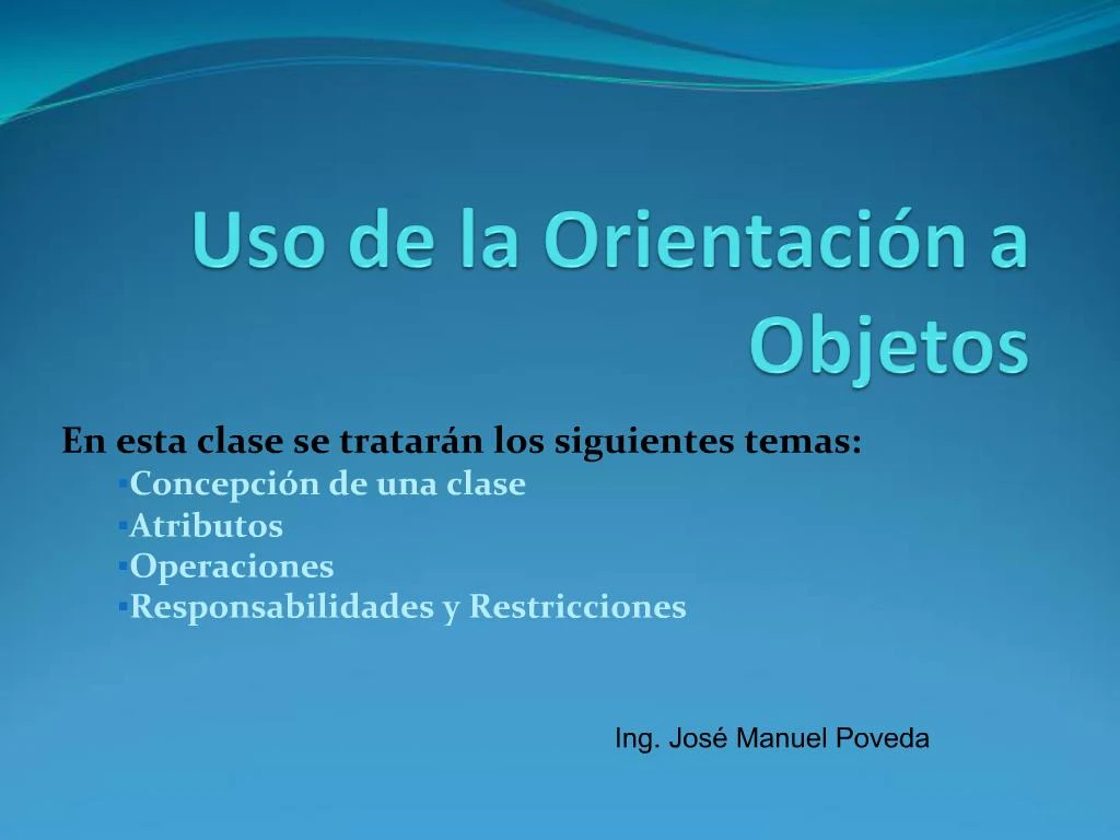 Ppt Uso De La Orientaci N A Objetos Powerpoint Presentation Free Download Id