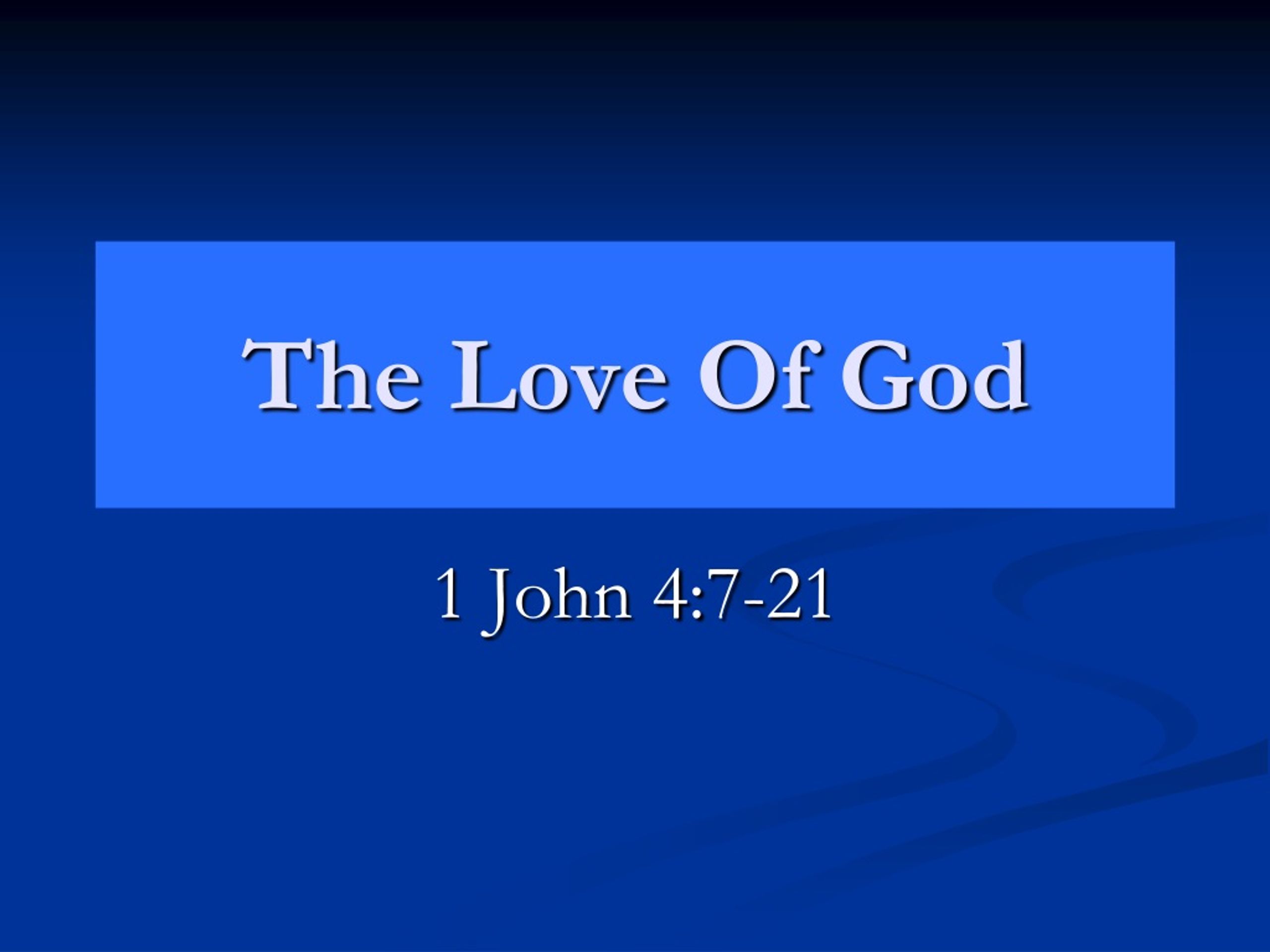 presentation on god's love