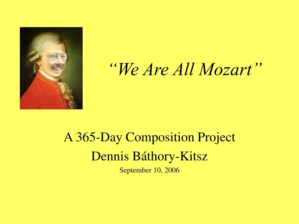 we are all mozart n.