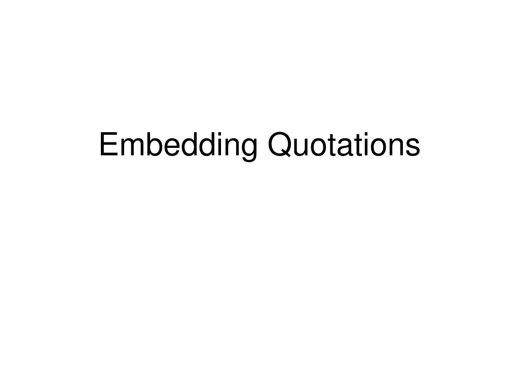embedding quotations n.