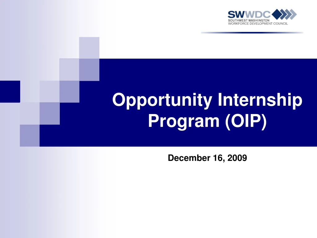 opportunity internship program oip n.