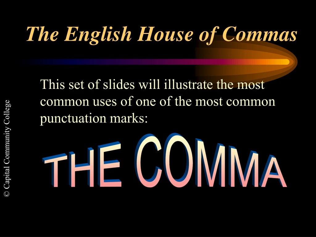 the english house of commas n.
