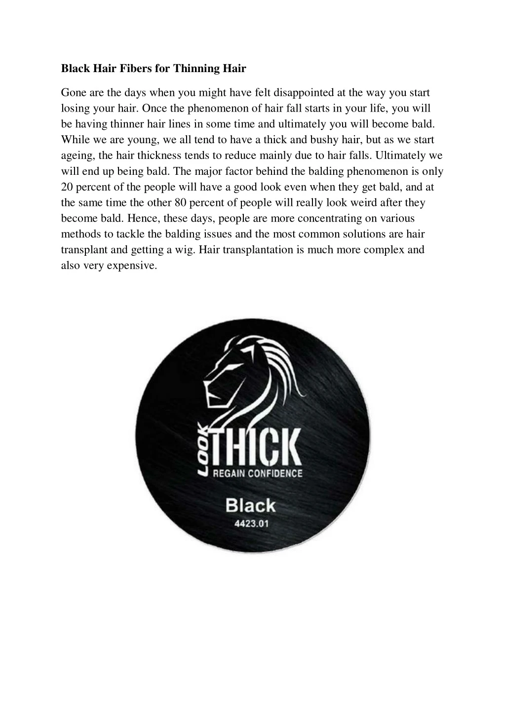 black hair fibers for thinning hair n.