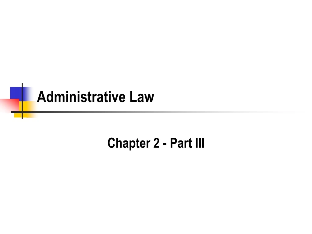 administrative law n.