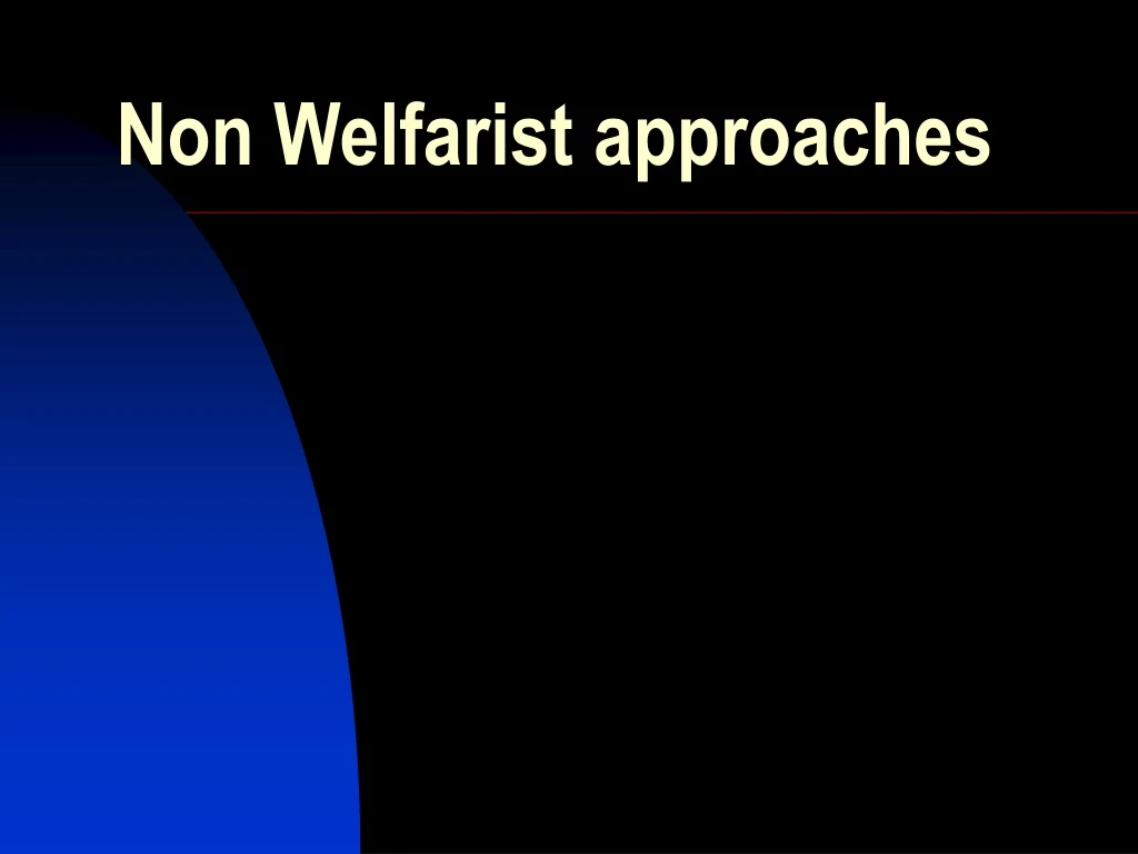 non welfarist approaches n.