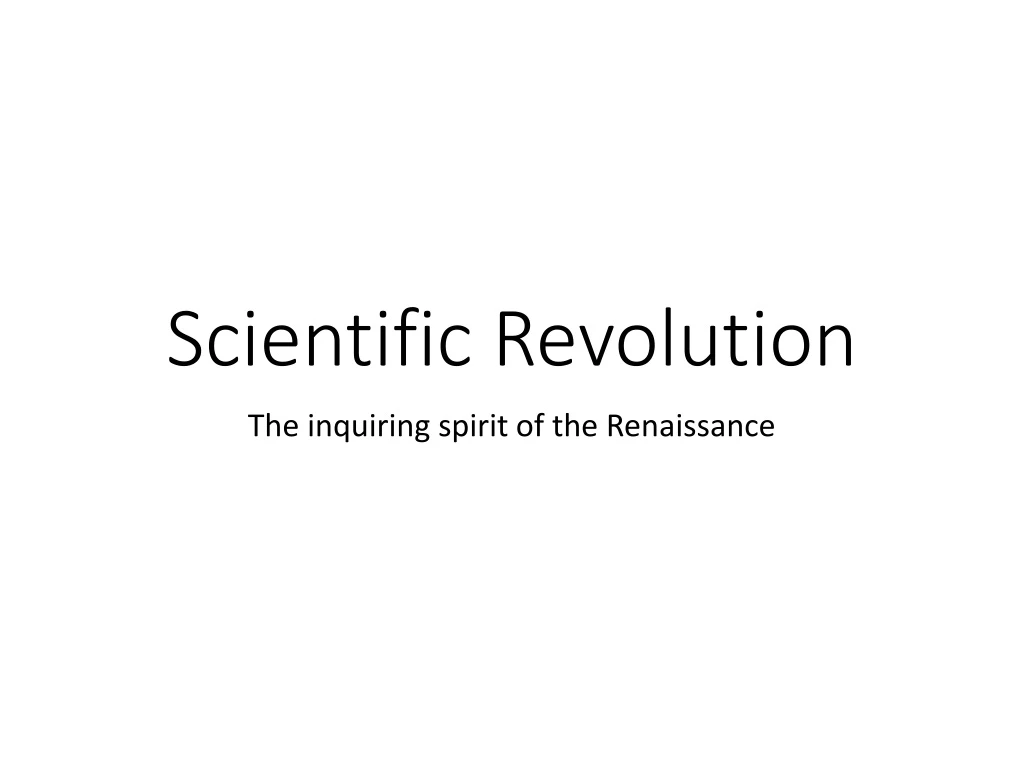 scientific revolution n.