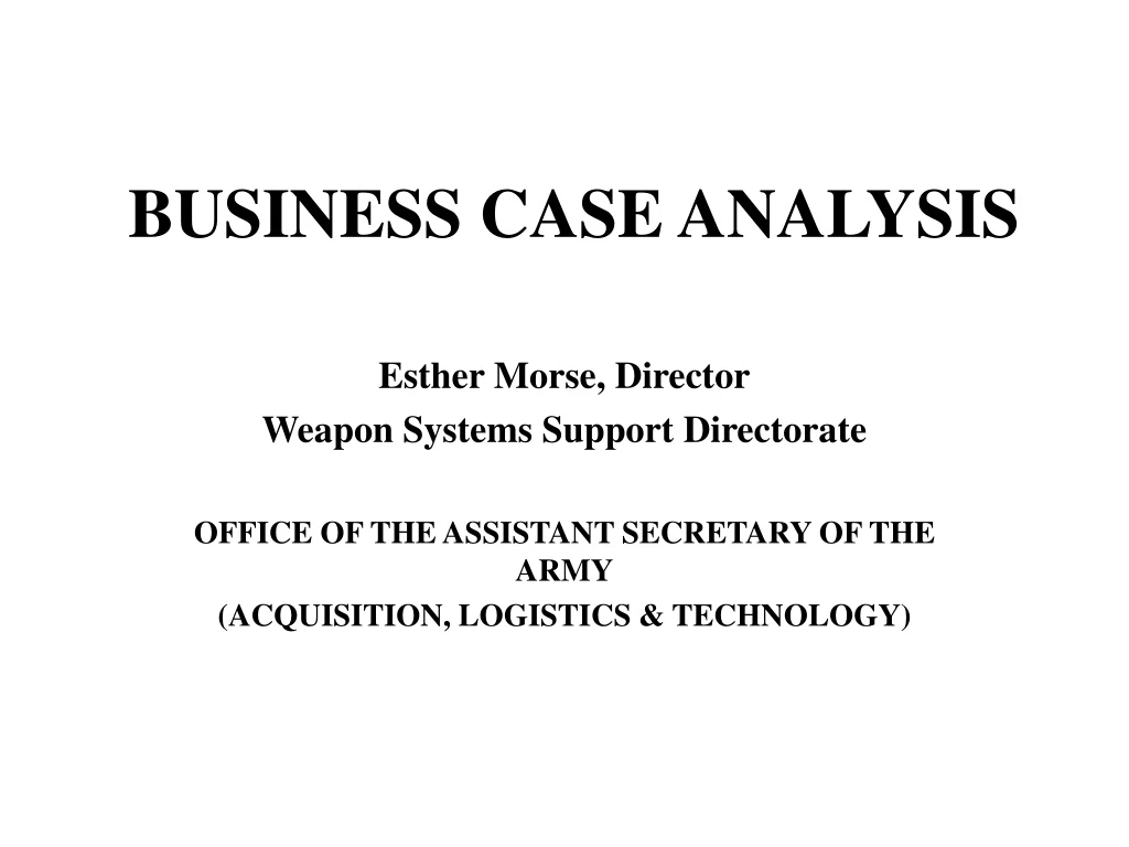 business case analysis n.