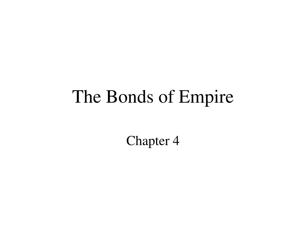 the bonds of empire n.