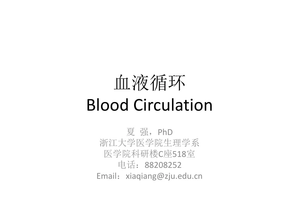 blood circulation n.