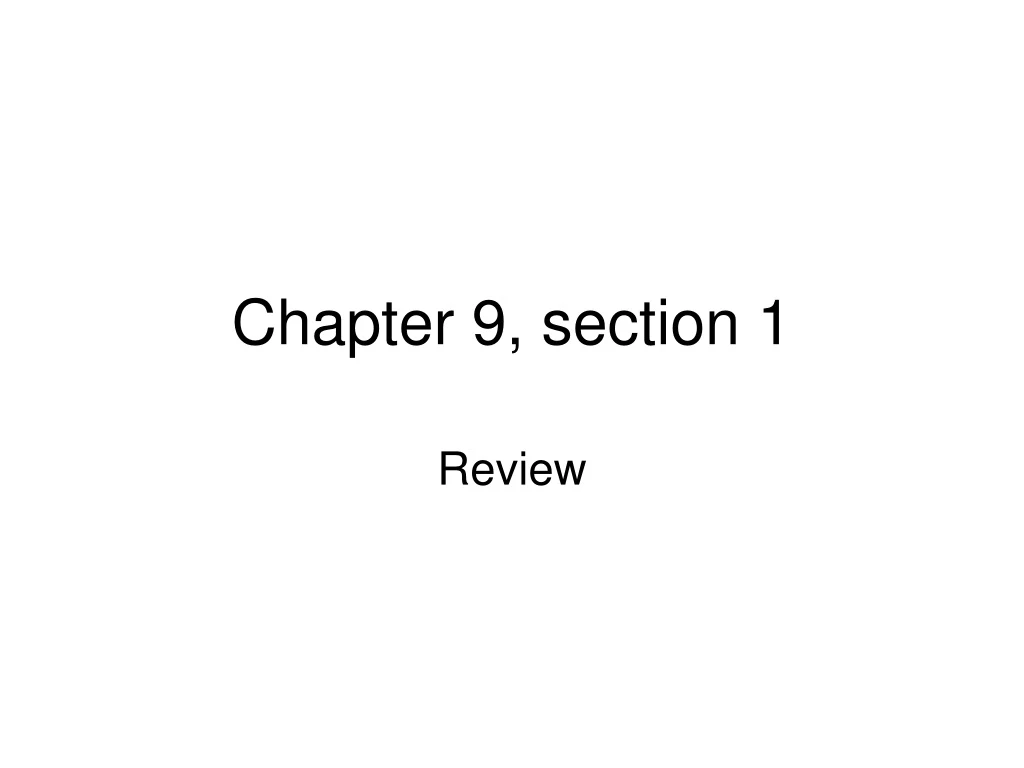 chapter 9 section 1 n.