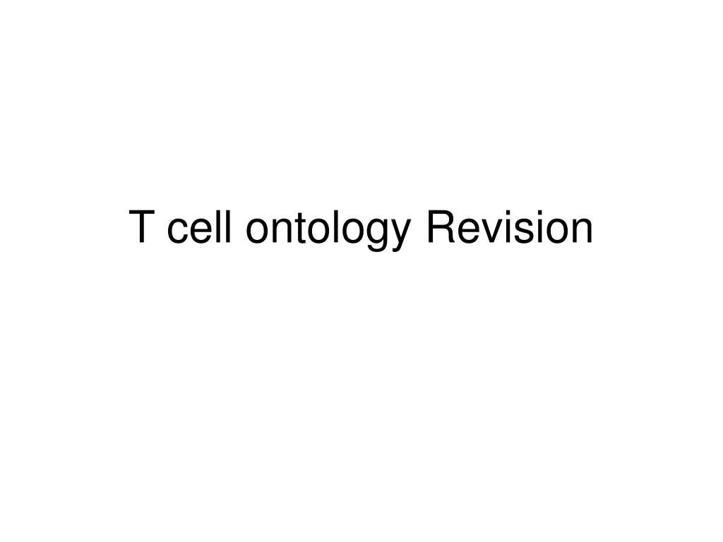 t cell ontology revision n.