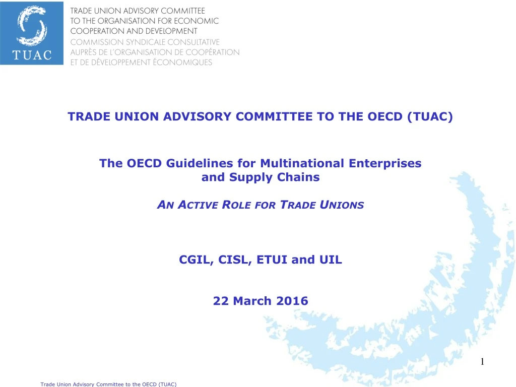 trade union advisory committee to the oecd tuac n.