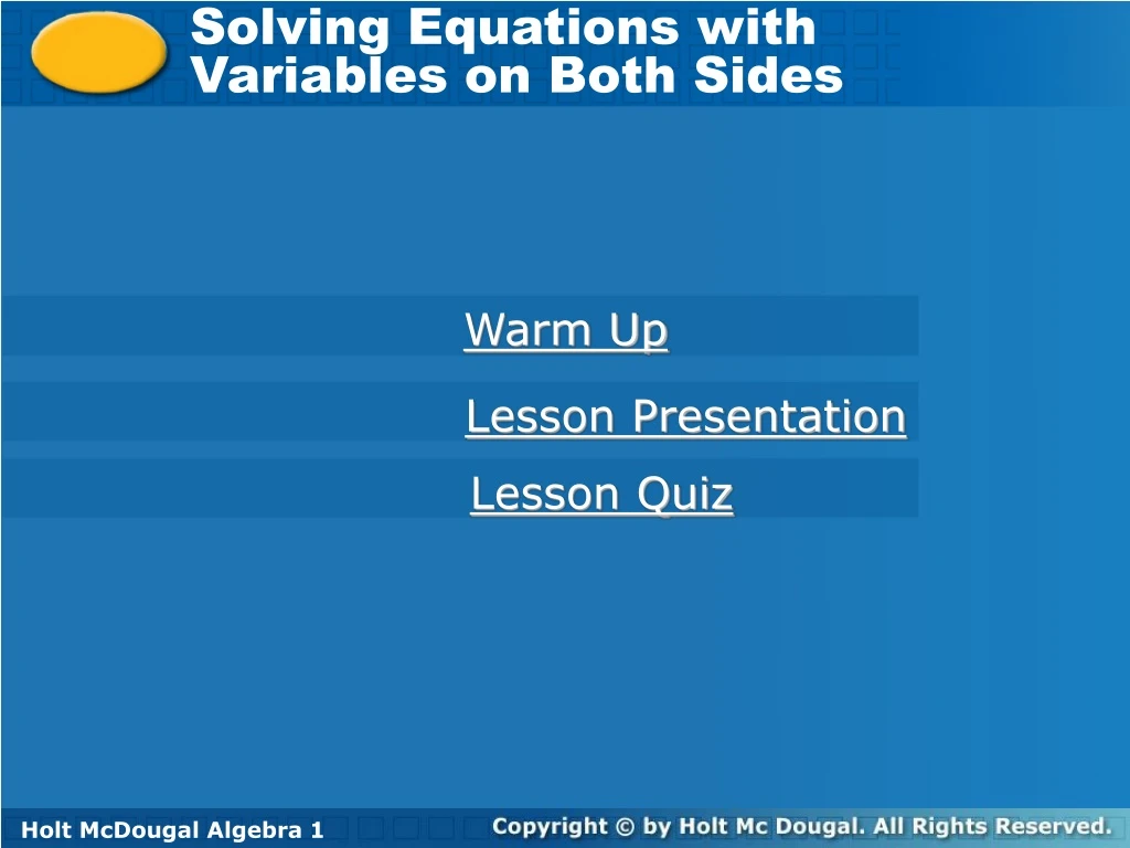 solving equations with variables on both sides n.