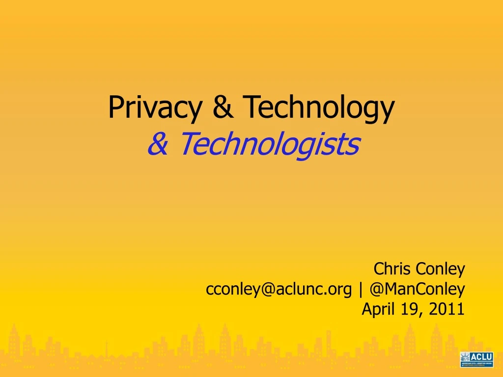 privacy technology technologists n.