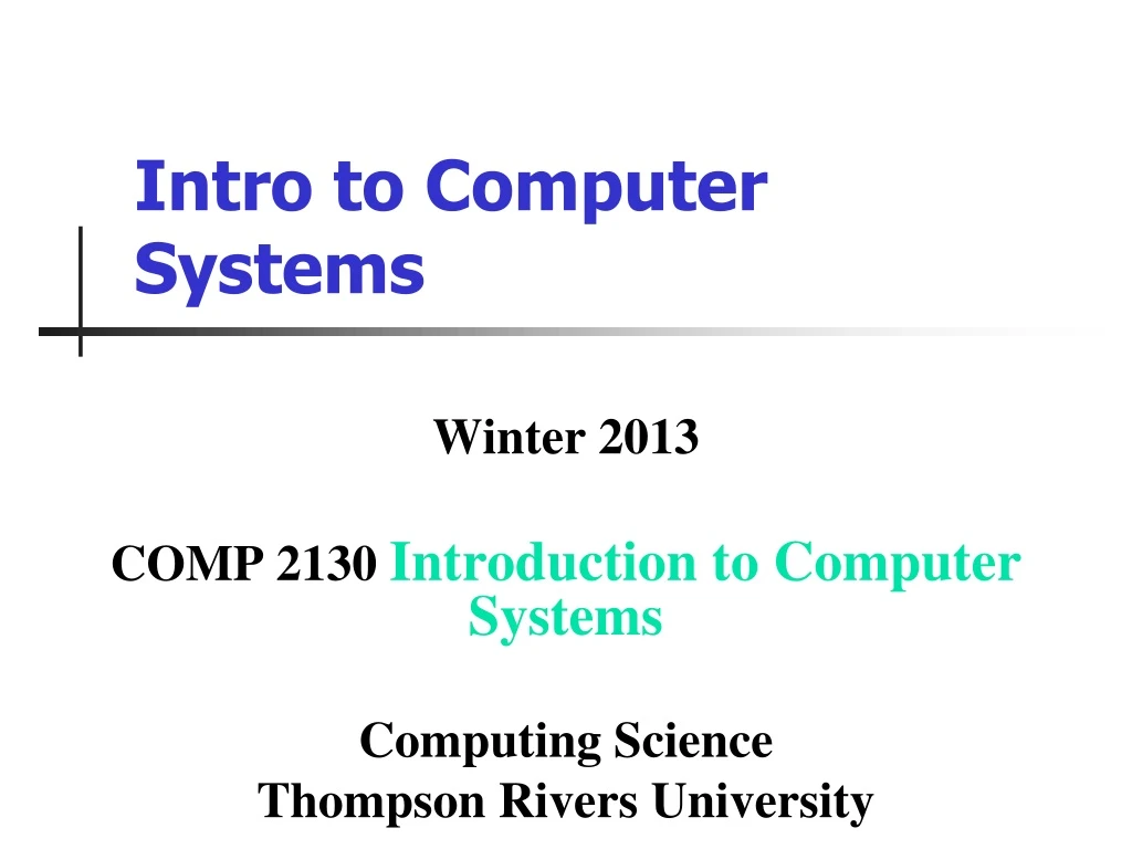 PPT - Intro To Computer Systems PowerPoint Presentation, Free Download ...