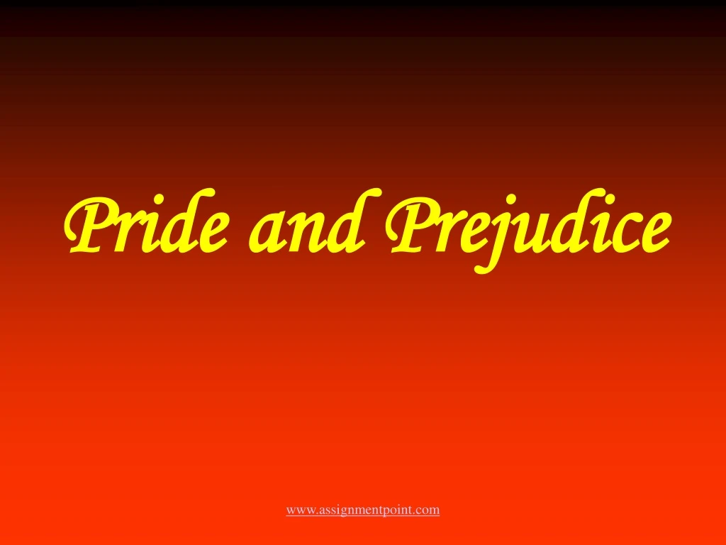 pride and prejudice n.