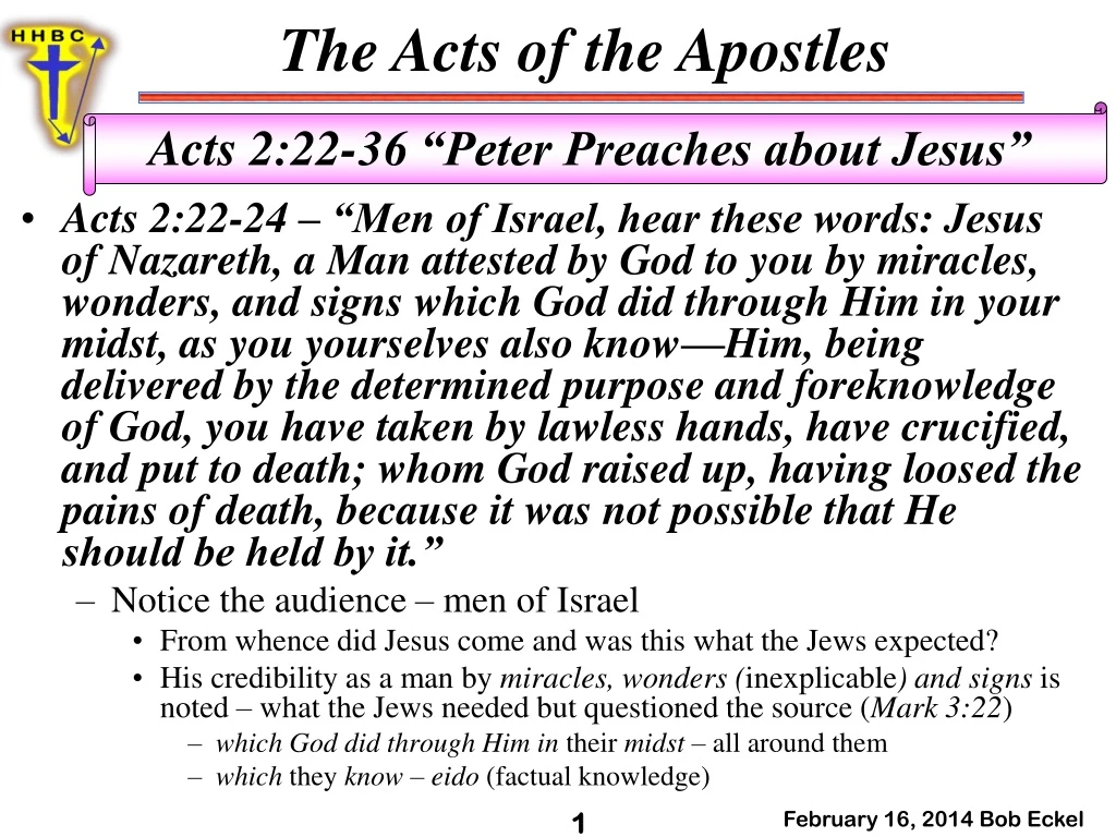 acts 2 22 24 men of israel hear these words jesus n.