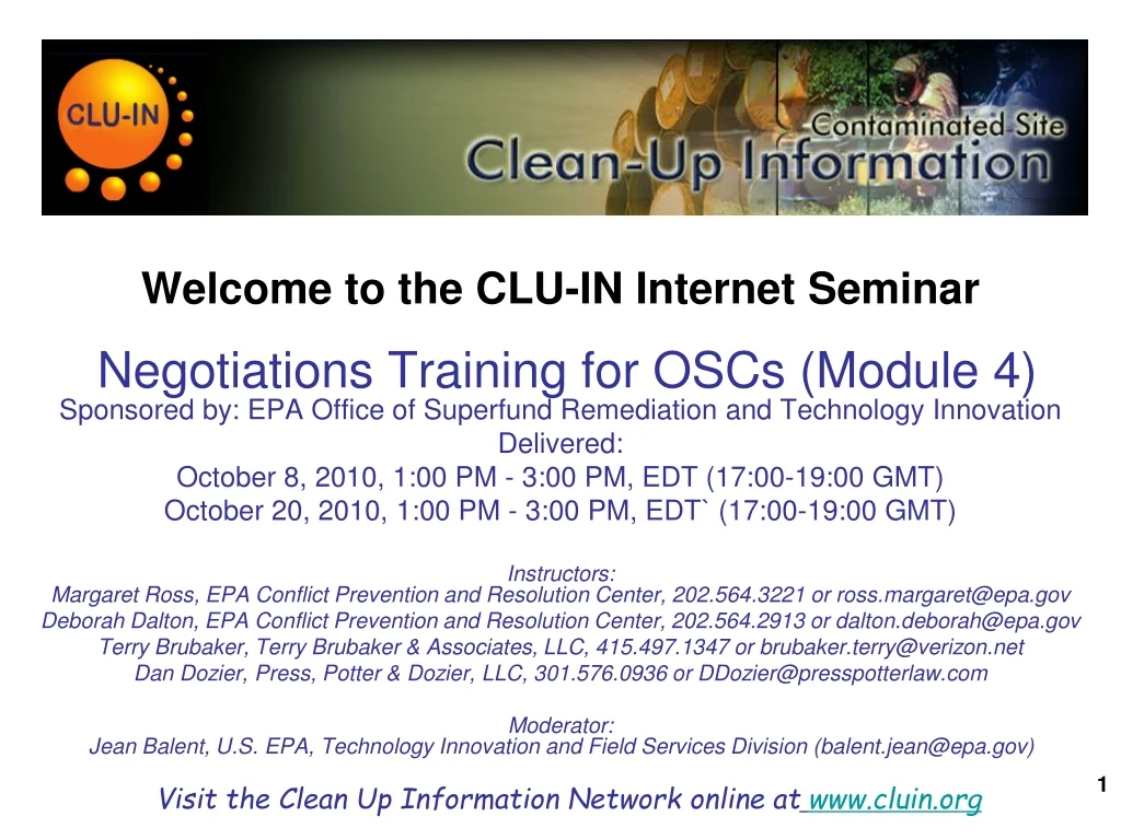 welcome to the clu in internet seminar n.