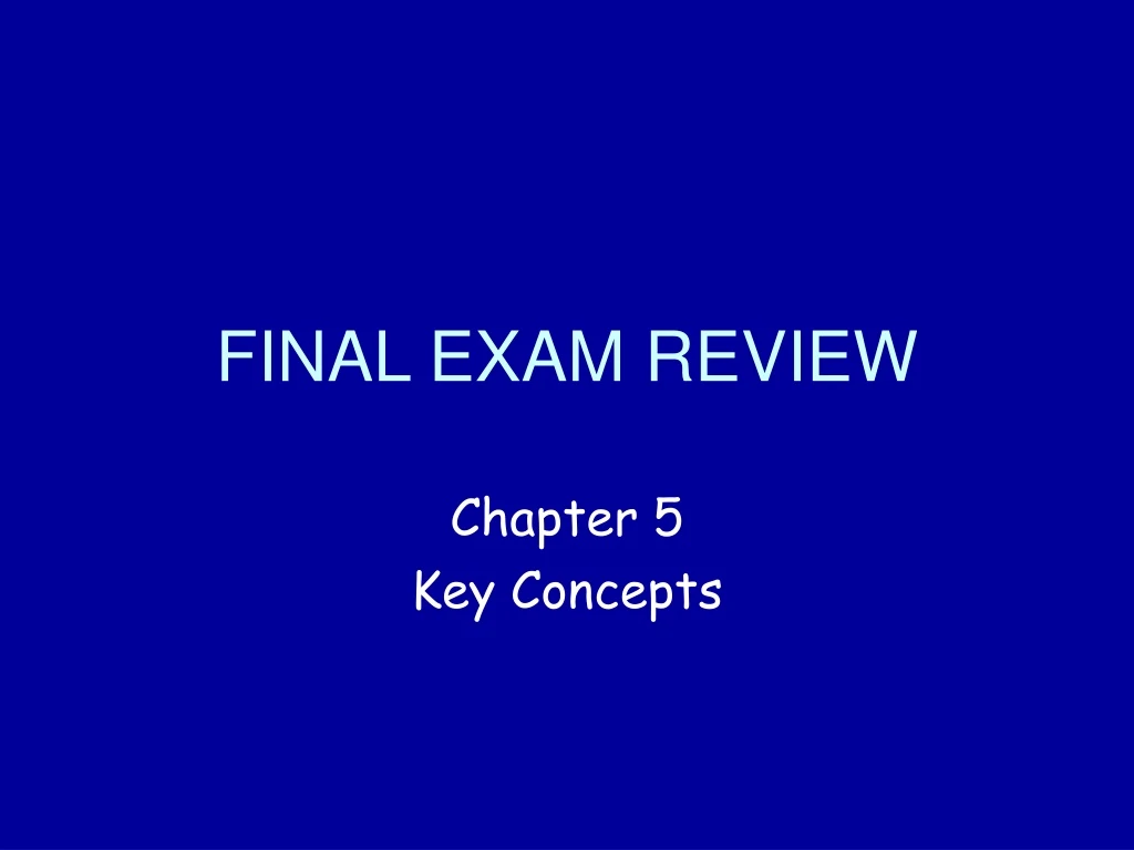 final exam review n.