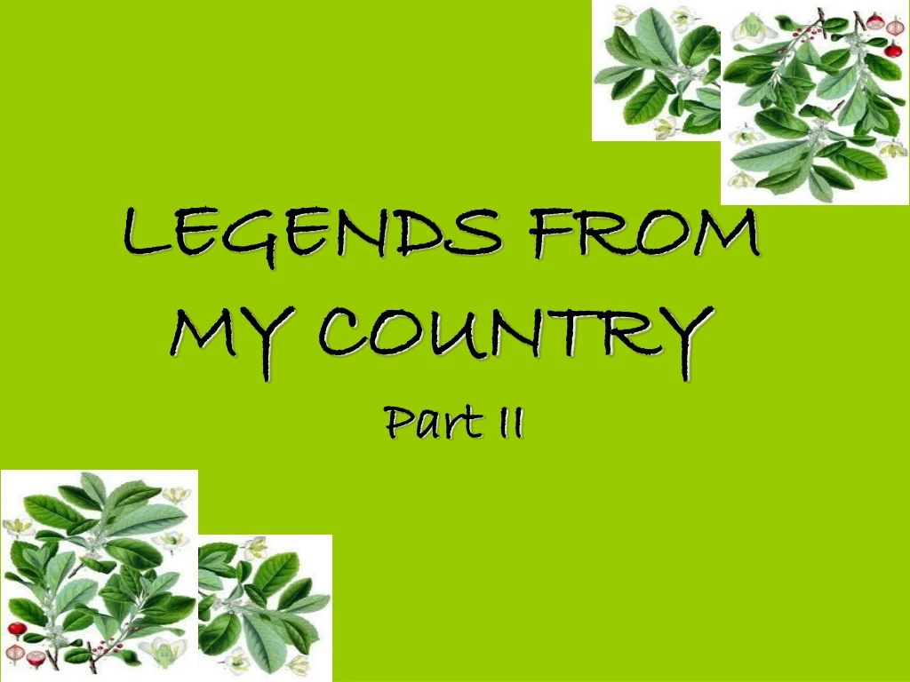 legends from my country n.