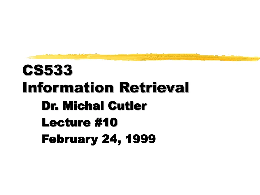 cs533 information retrieval n.