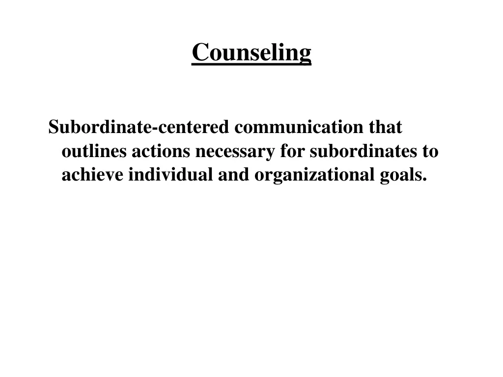 counseling n.