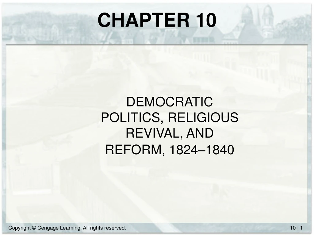 democratic politics religious revival and reform 1824 1840 n.
