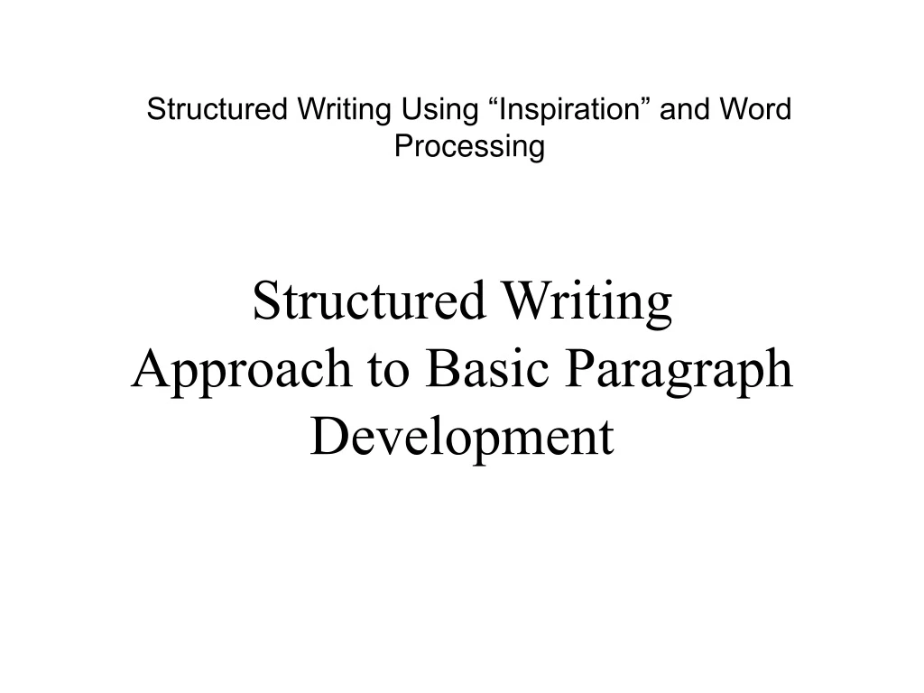 structured writing using inspiration and word n.