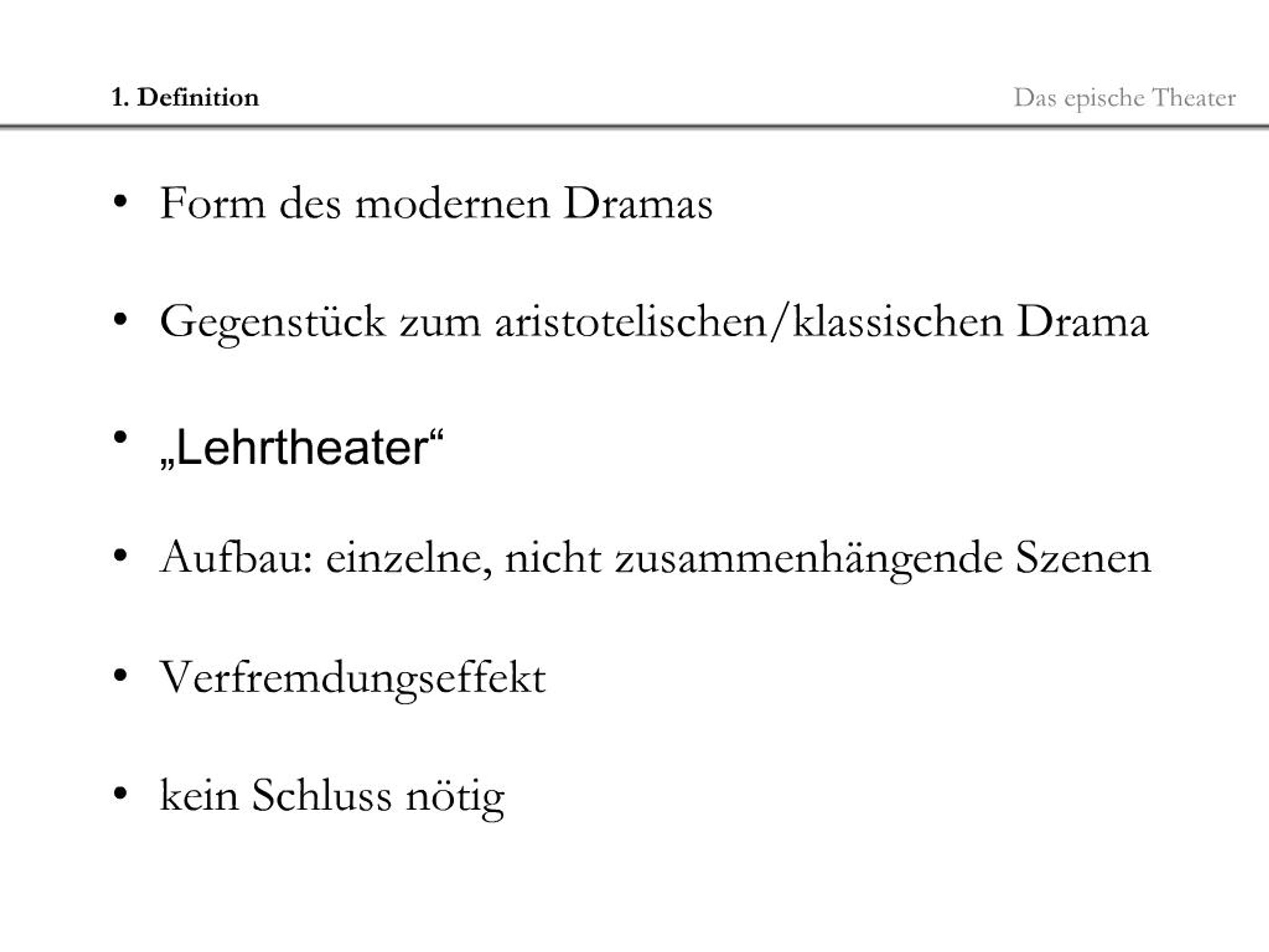 Ppt Das Epische Theater Powerpoint Presentation Free Download Id