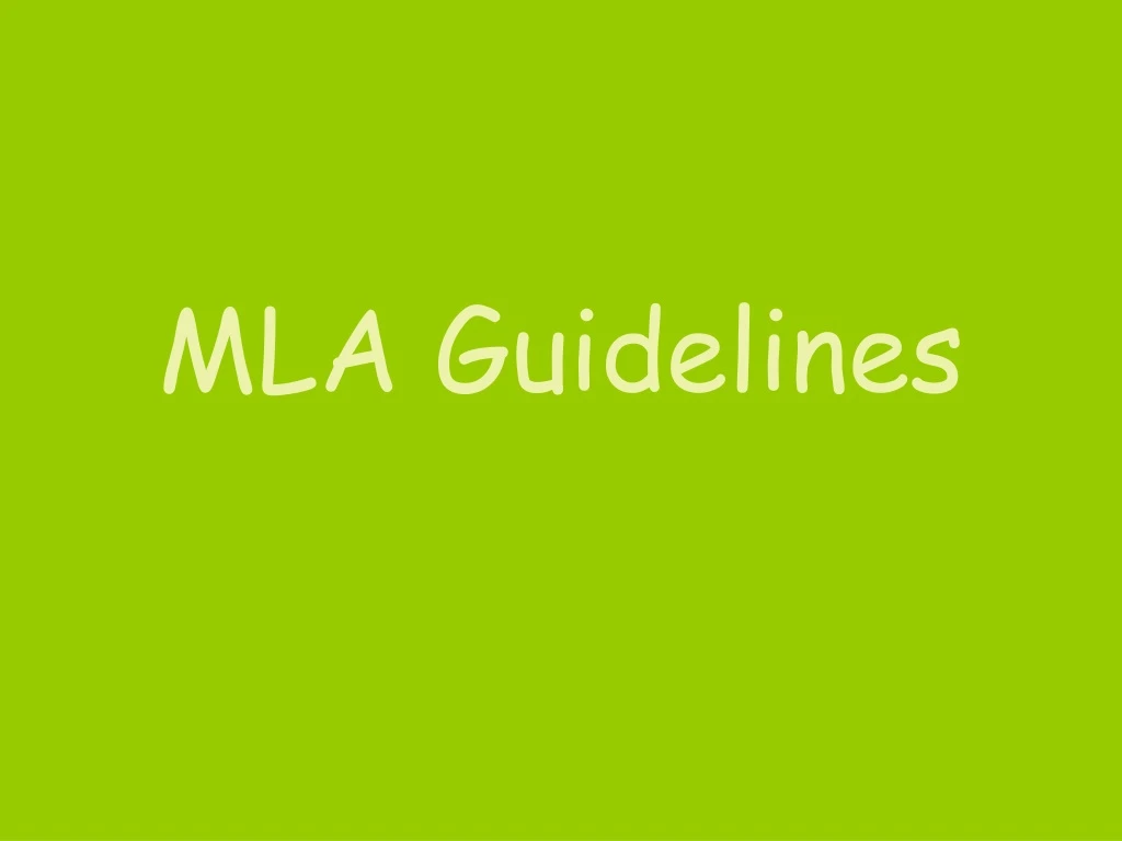 mla guidelines n.