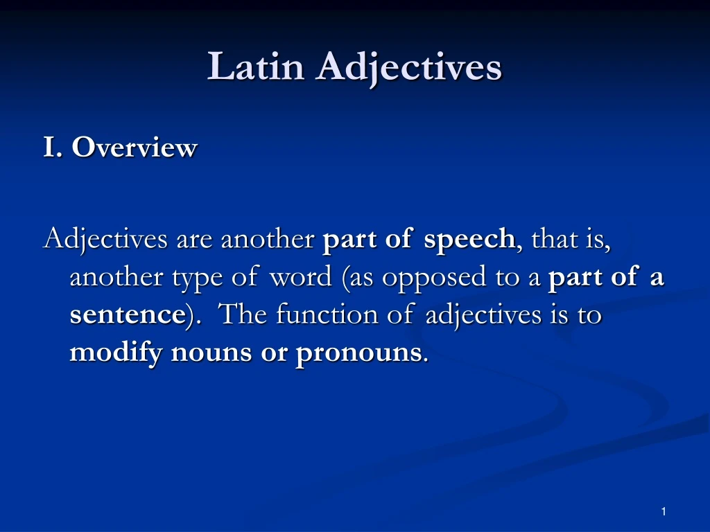 latin adjectives n.