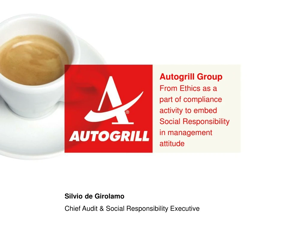 autogrill group from ethics as a part n.