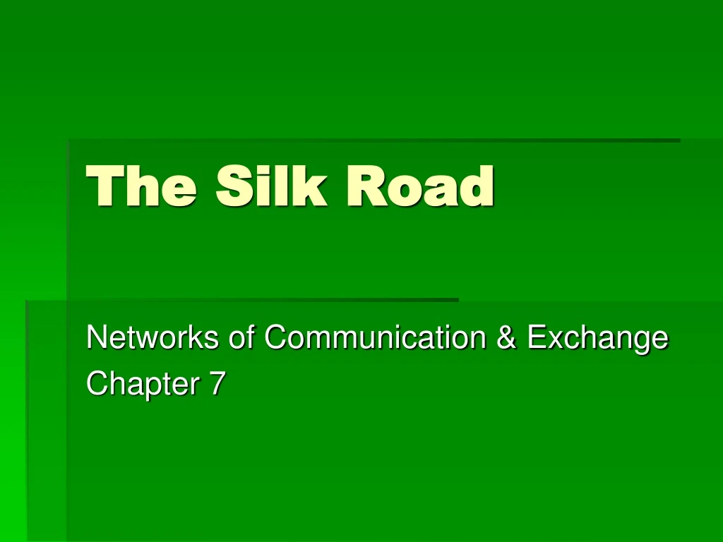 the silk road n.