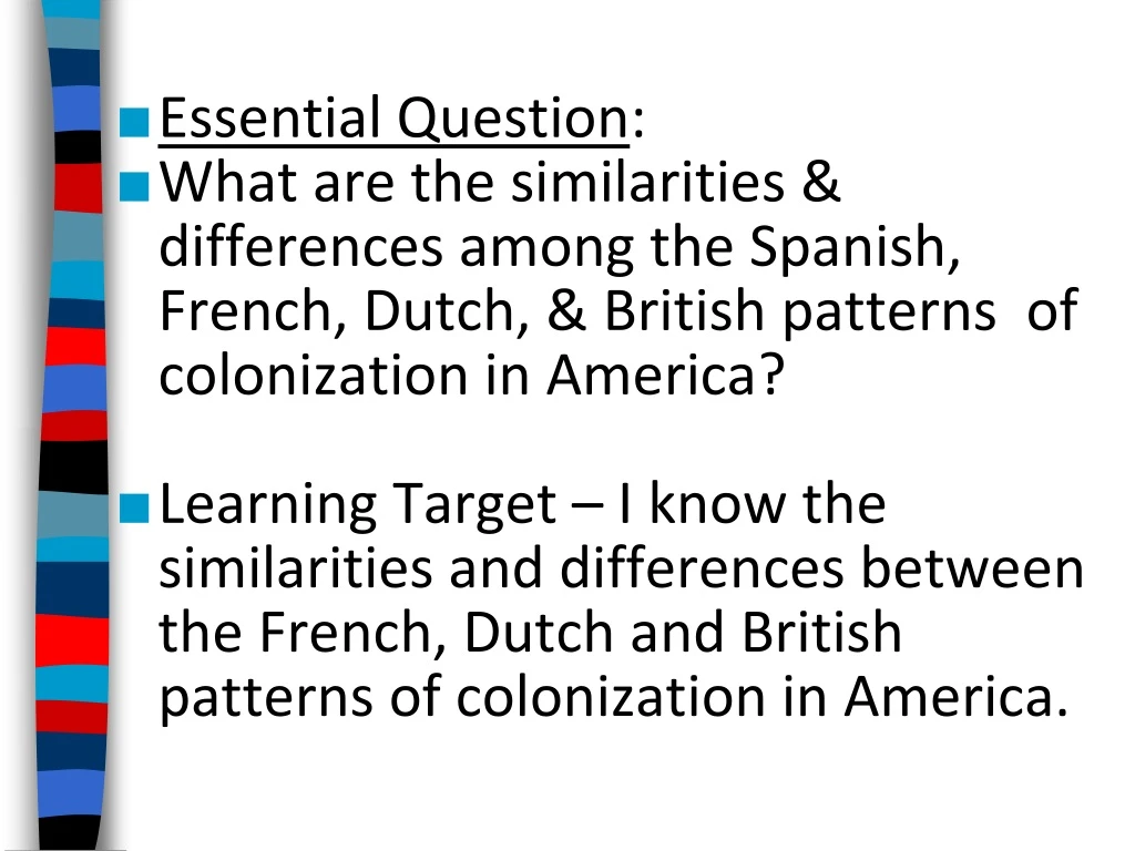 essential question what are the similarities n.