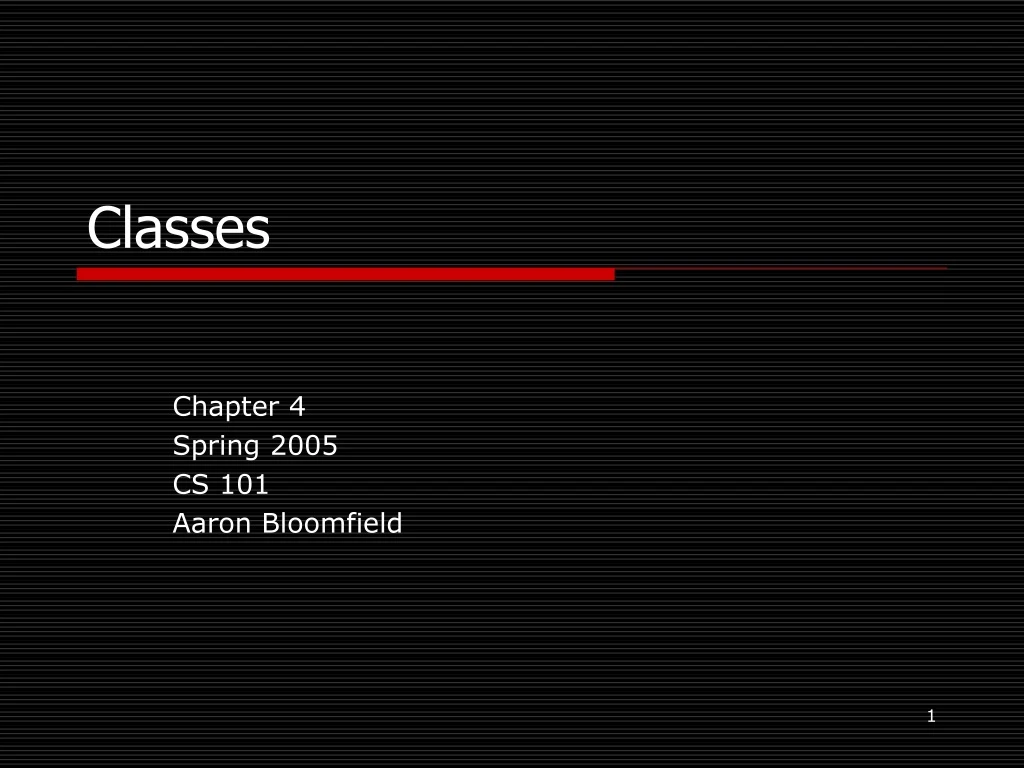 classes n.