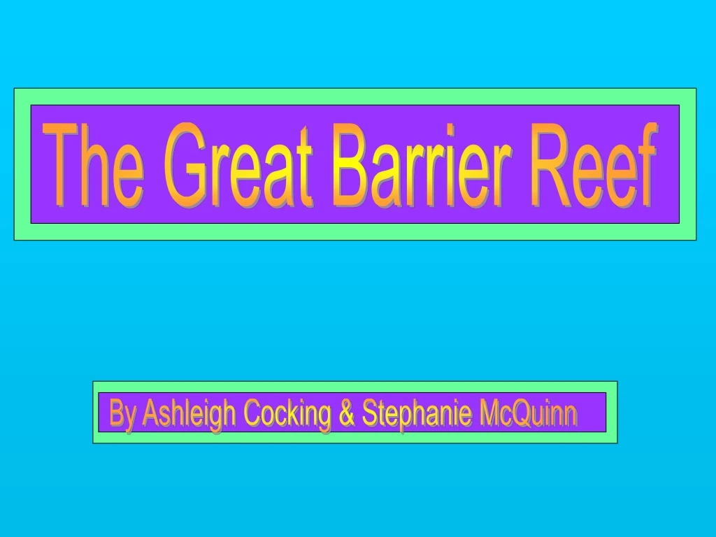 the great barrier reef n.