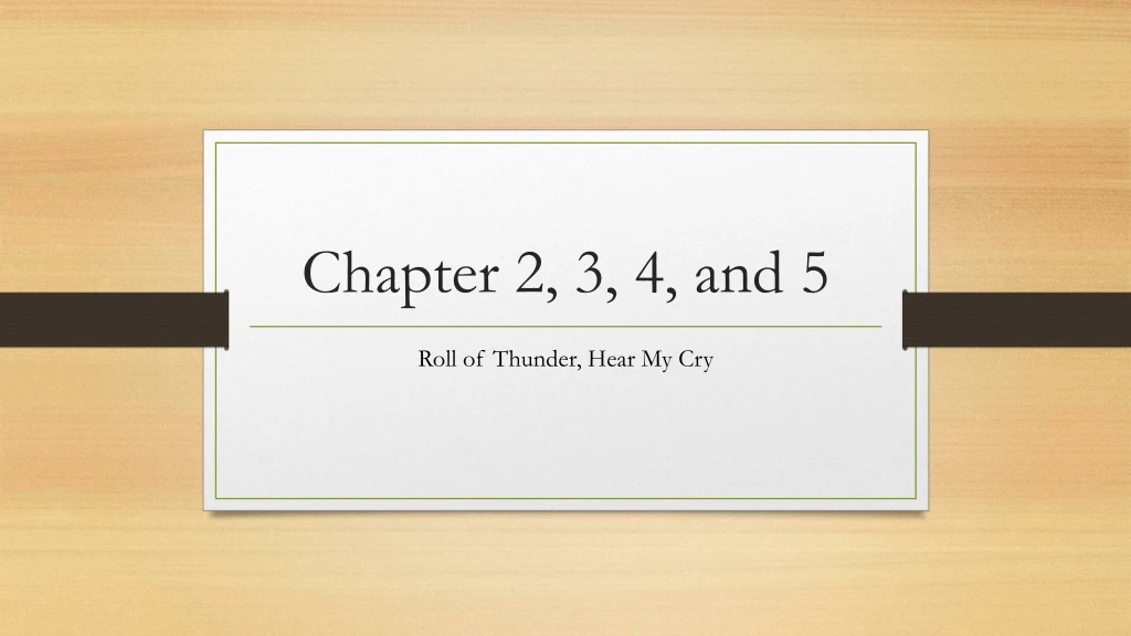 chapter 2 3 4 and 5 n.