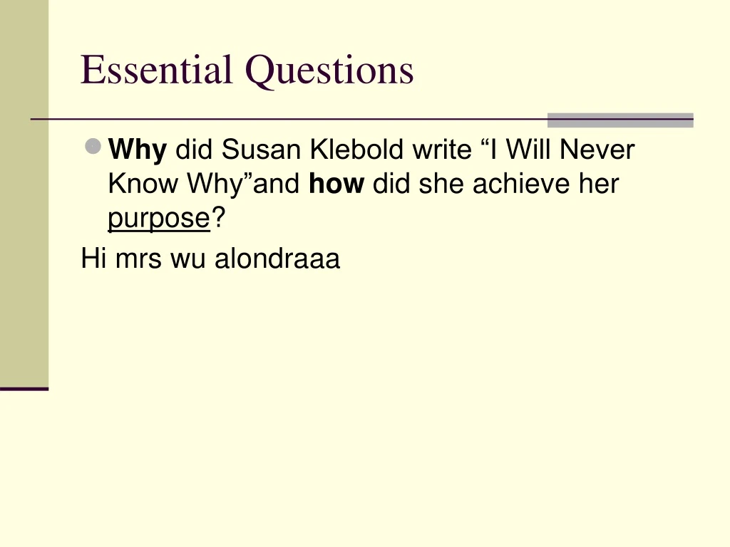 essential questions n.