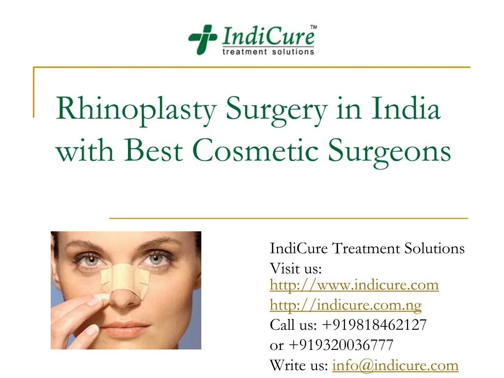 rhinoplasty surgery in india with best cosmetic surgeons n.