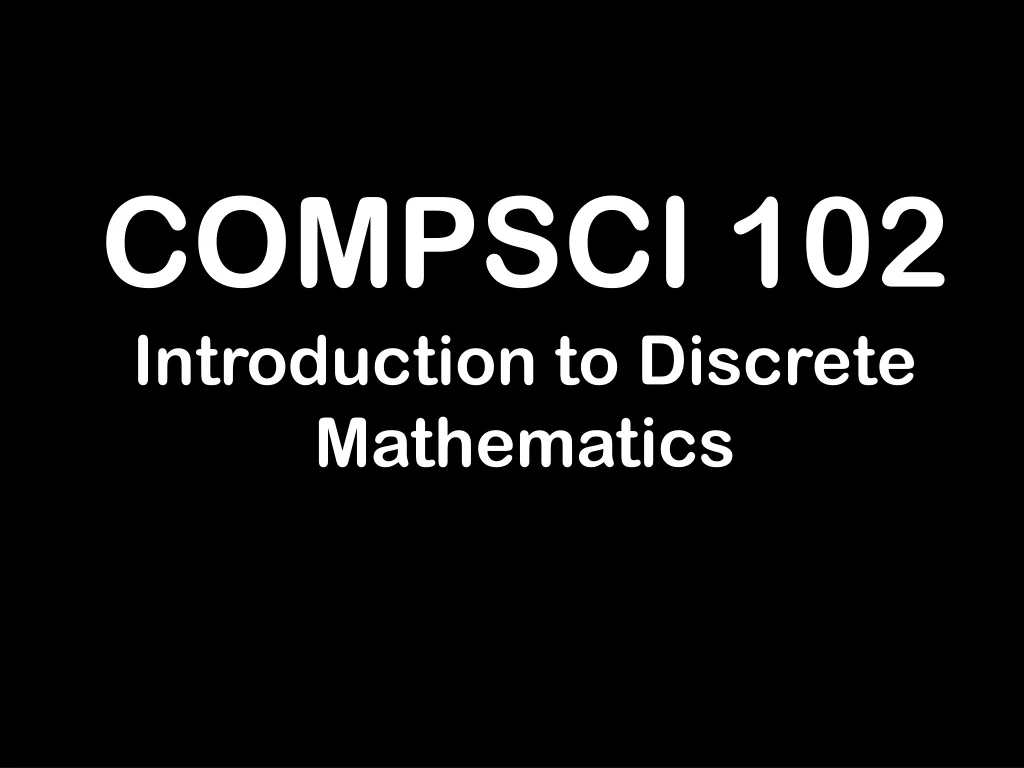 compsci 102 n.