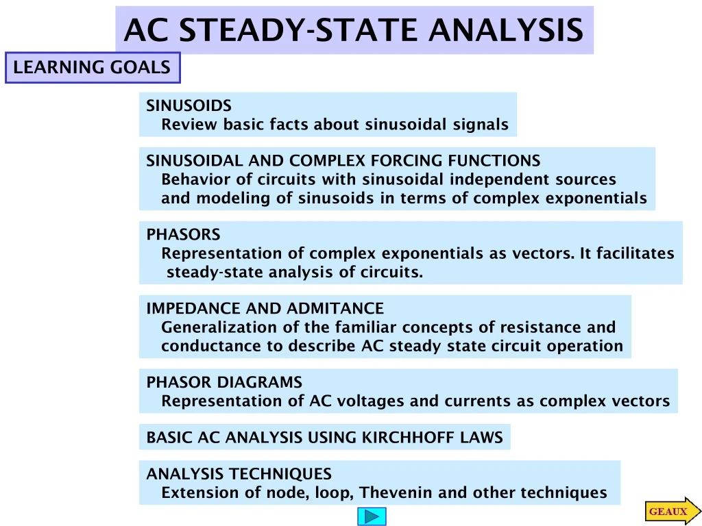 ac steady state analysis n.